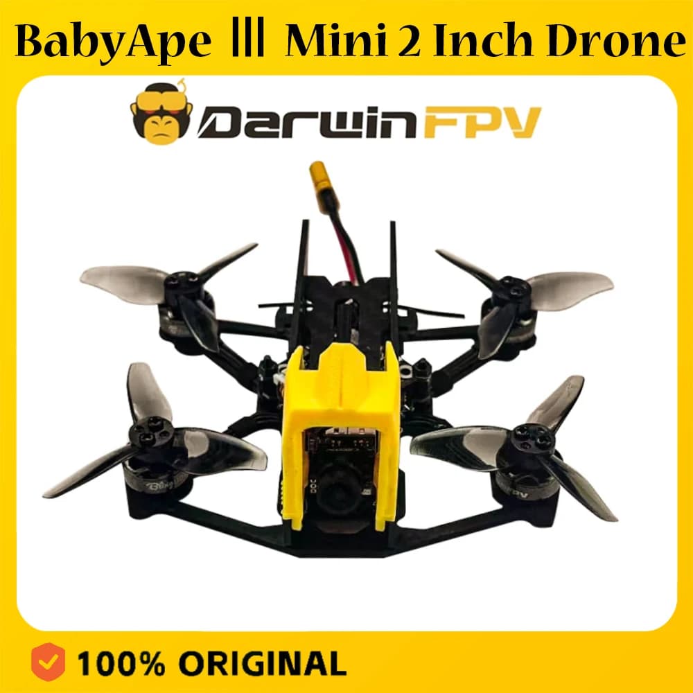 DarwinFPV BabyApe Ⅲ Mini 2 Inch ELRS 2.4G Freestyle FPV Brushless Drone for Analog VTX, Walksnail Avatar VTX, DJI O4 Air Unit