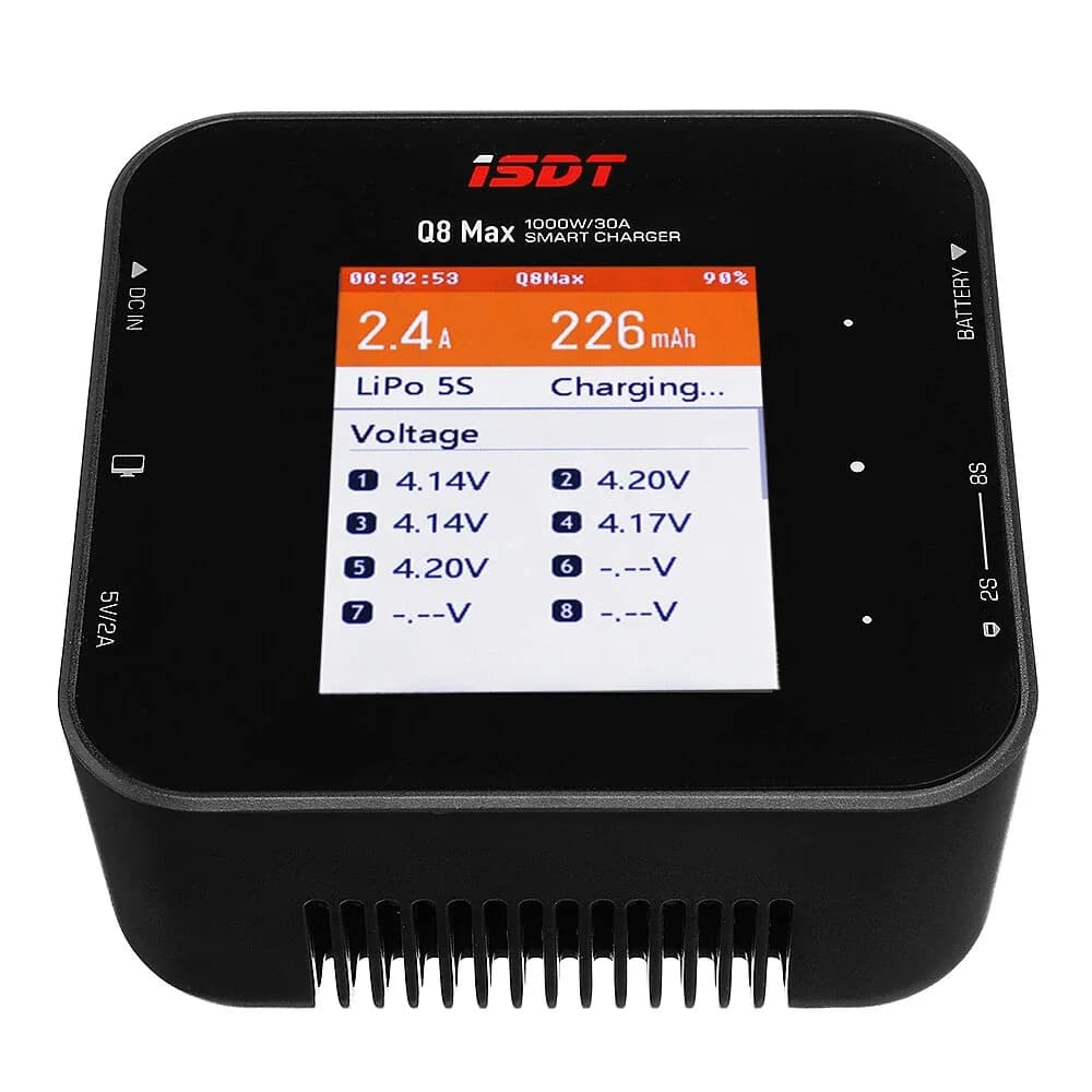 ISDT Q8 Max BattGo 1000W 30A High Power Battery Balance Charger Discharger for 1-8S Lipo Battery 4