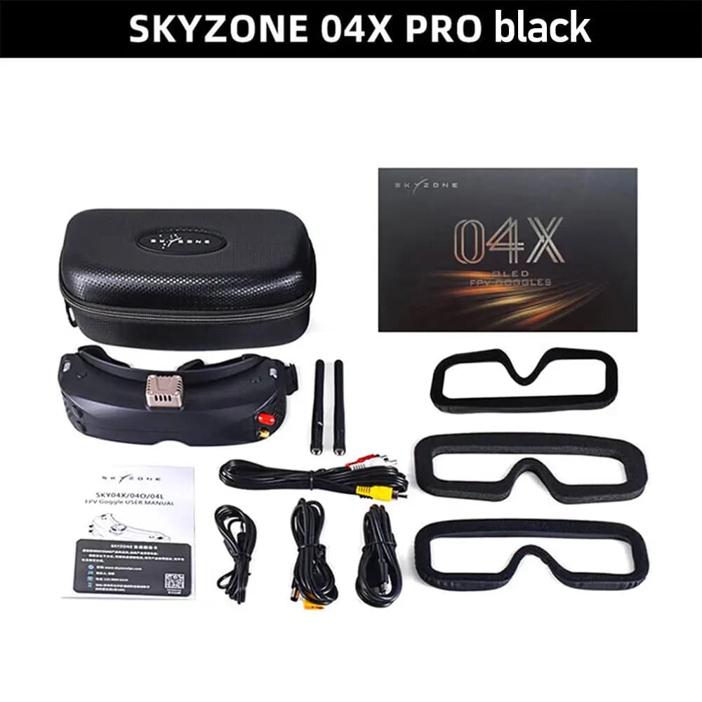 SKYZONE 04X PRO FPV Goggles 1920x1080 Full HD OLED Display with Head Tracker DVR Fan 5.8G 48CH Steadyview Receiver for FPV Drone