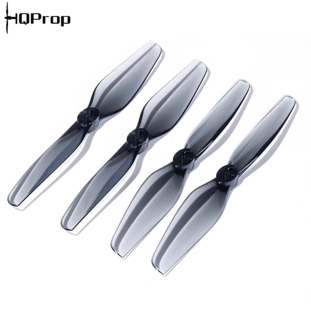 HQPROP T4X2.5 Grey 4025 2-Blade PC Propeller for RC FPV Racing Freestyle 4inch Toothpick Micro Long Range LR4 Drones Explorer 2