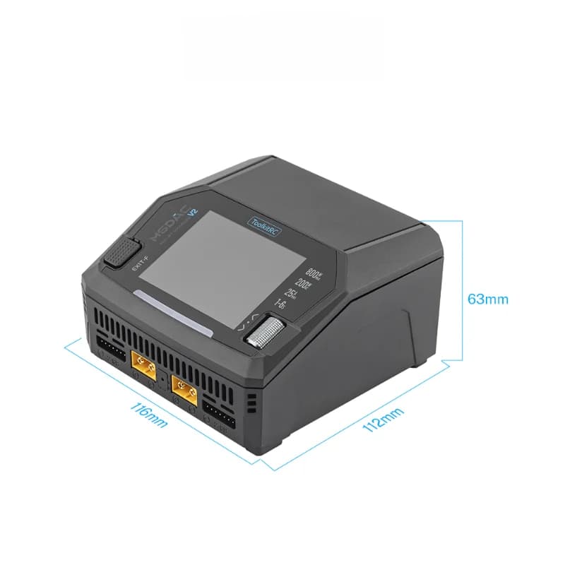 ToolkitRC M6DAC V2 RC Car 7.4v lipo Battery Charger Dual Channel PD65W Fast charger for 1-6S LiHV RC Racing Drone Battery 6