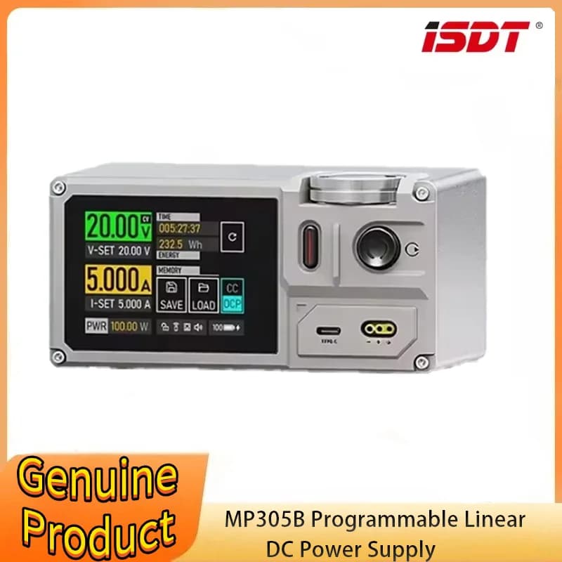 ISDT Esther MP305B Adjustable Power Supply Programmable Linear DC Voltage Regulator 2.8-inch Touch Screen APP Portable