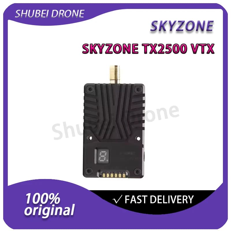 Original SKYZONE TX2500 4.9G/5.8G 2.5W VTX High Power Video Transmitter with CNC Case Cooling Fan SMA for FPV Long Range Drone 2