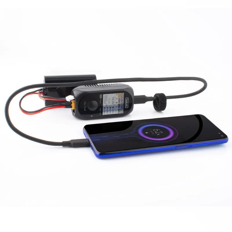 ToolkitRC M4Pocket 1-4S Lipo LiHV LiFe Lion Battery Charger 80W 5A Smart Balance Charger input USB-C XT30 XT60 Output 5