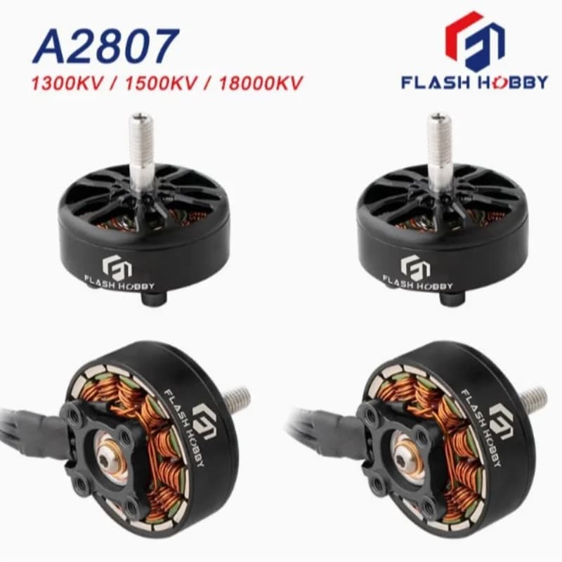 Flashhobby A2807 4S-6S Brushless Motor 1300KV/1500KV/1800KV for FPV Freestyle 7inch Long Range Drones DIY Parts