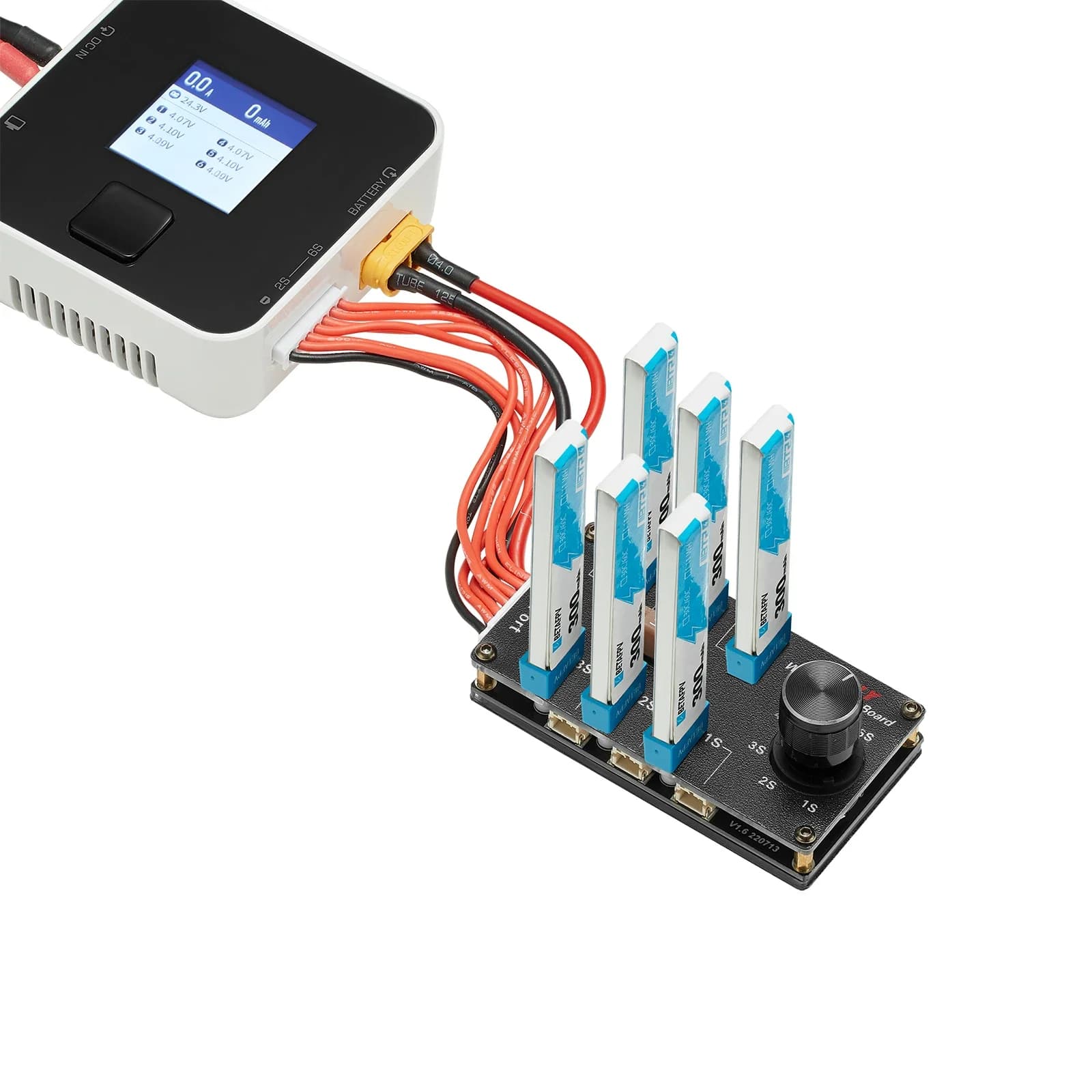 VIFLY Whoop Series Board Balance Charging Board 6 Port 1S LIPO Battery XT60 Input for PH2.0 BT2.0 1S FPV Tinywhoop Drone 3