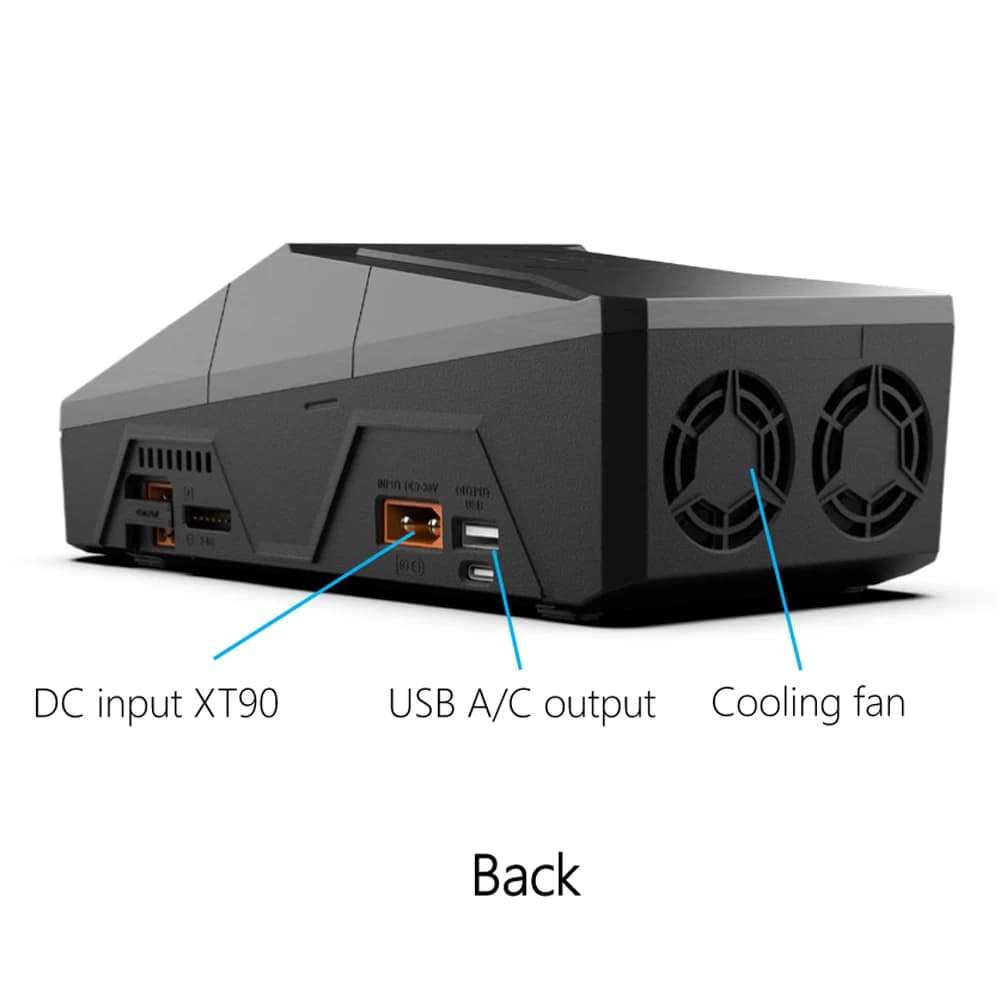 ToolkitRC Q6AC Charger AC 400W / DC 1000W 4CH output Built-in 65W USB Output 15W Wireless Charger for LiPo NiMH PB battery 2