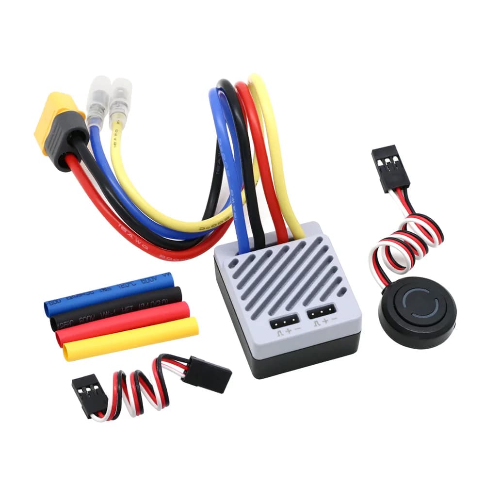 ISDT ESC70 ESC90 WP 1080 70A 90A Waterproof ESC  2~3S Adjustable BEC Phone Control 540/550 Brushed Motor For 1/8 1/10 Car 6
