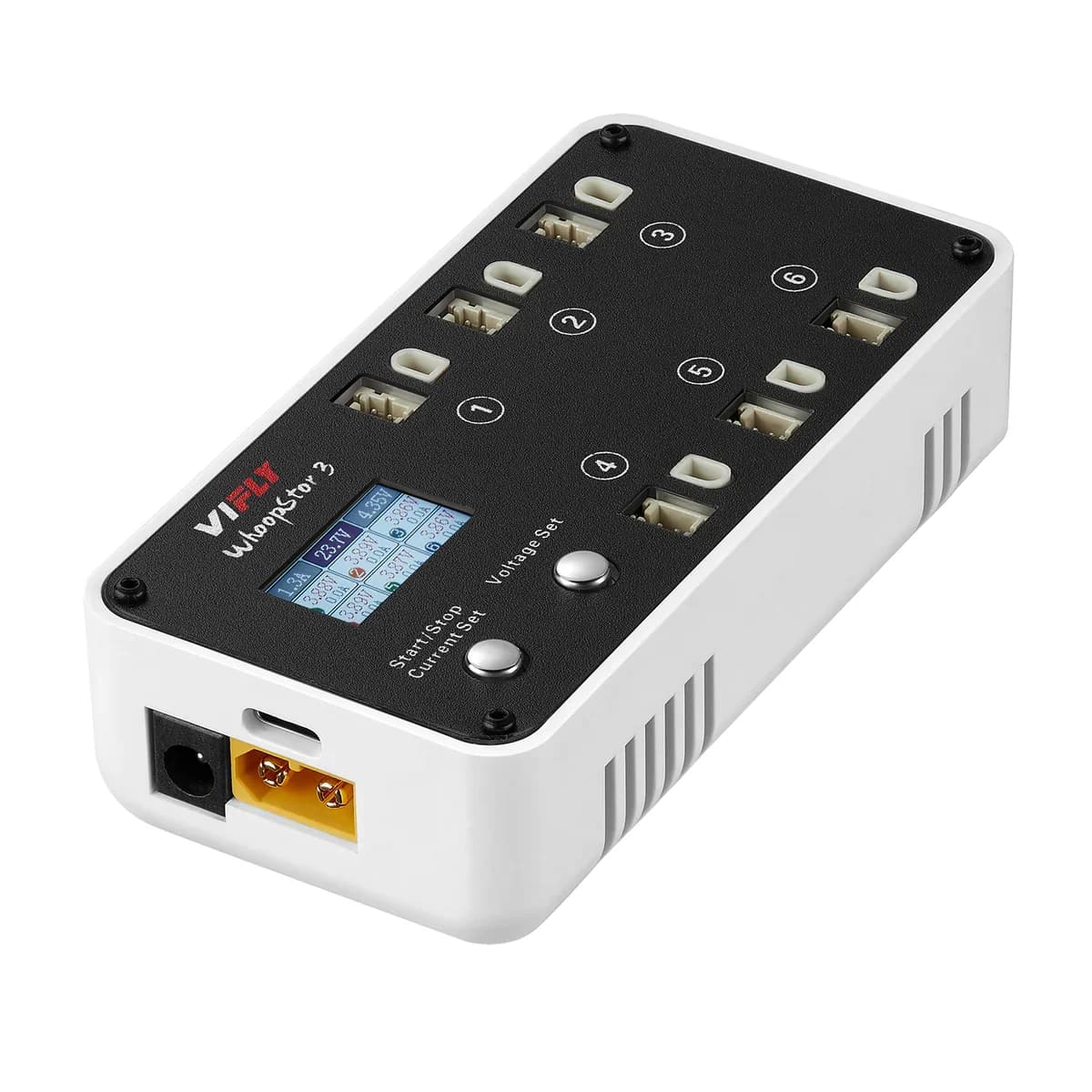 VIFLY WhoopStor 3 V3 6 Ports 1S LIPO LiHV Battery Charger Discharger Storage LCD TYPE-C DC TX60 For FPV Drone BT2.0 PH2.0 2