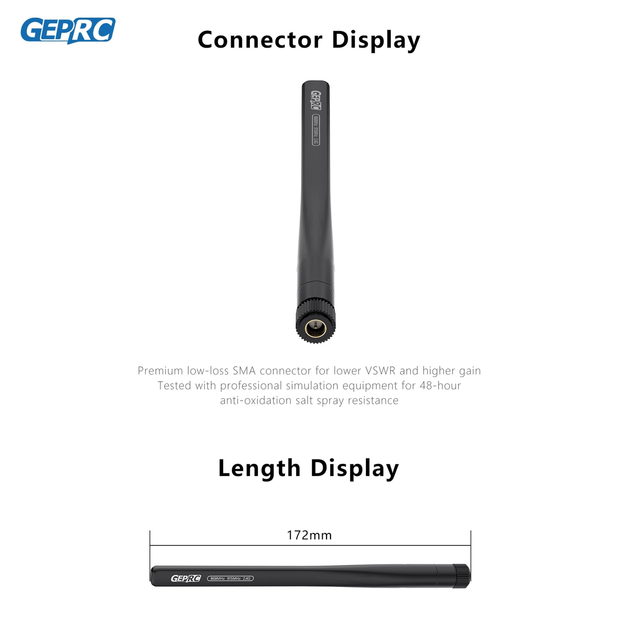 GEPRC 868MHz 915MHz 2.4G Tri-Band Stick Antenna High Frequency Long Range FPV RC Quadcopter Freestyle Drone DIY Parts 4