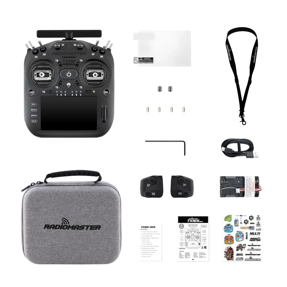 RadioMaster TX16S MK3 MAX 2.4GHz 900MHz AG02 CNC Hall Gimbal 5 inch IPS Touchscreen EdgeTX ExpressLRS Radio Controller 6