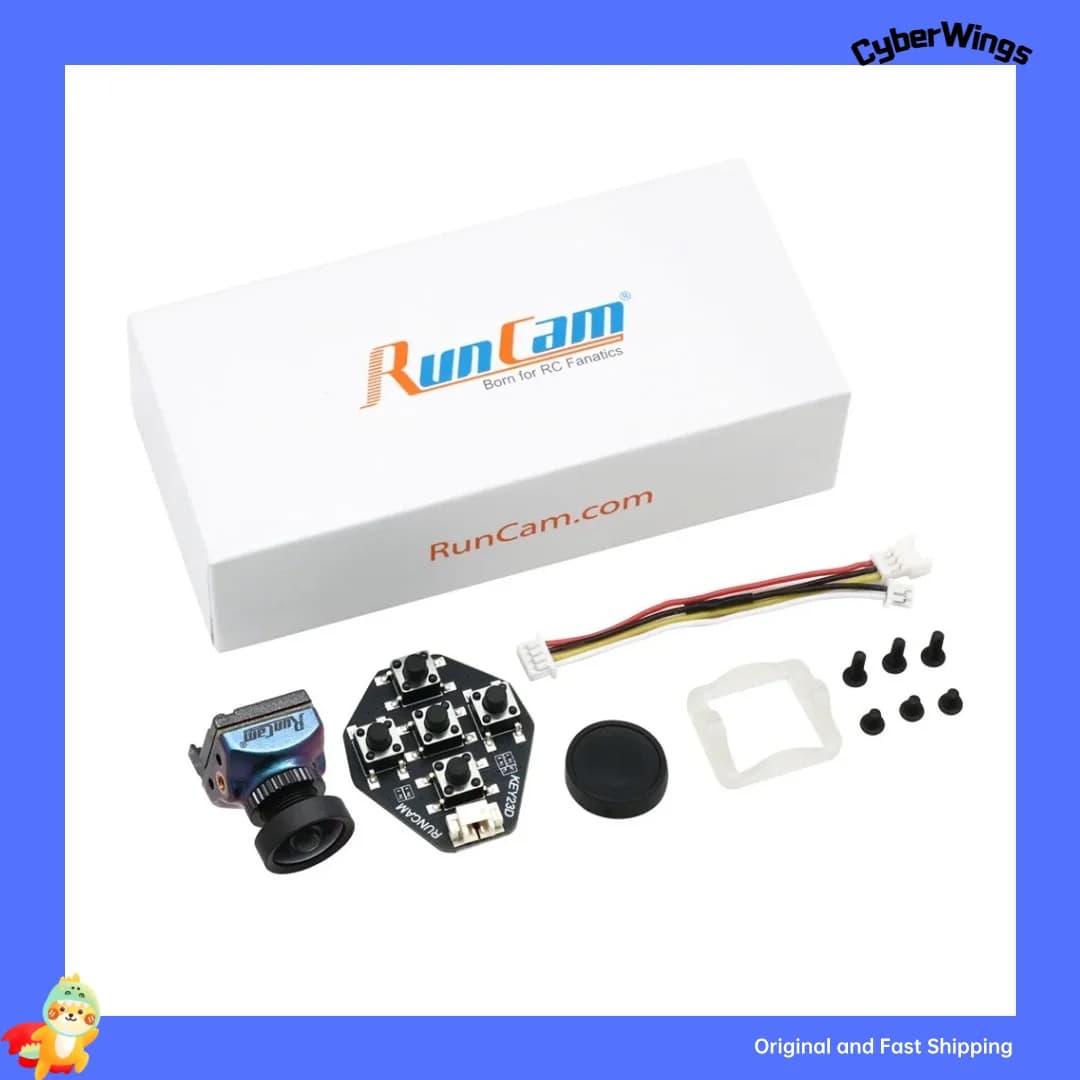 RunCam Racer Nano 4 1200TVL Super WDR CMOS Sensor Camera Waterproof LED Lighting Tracking Mode NTSC/PAL Switchable 3