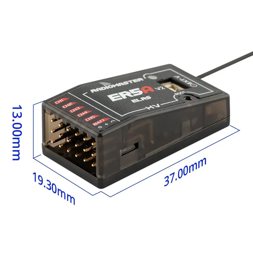 Radiomaster ER5A V2.0 5CH 2.4GH ExpressLRS External Antenna PWM Receiver For RC Car 2
