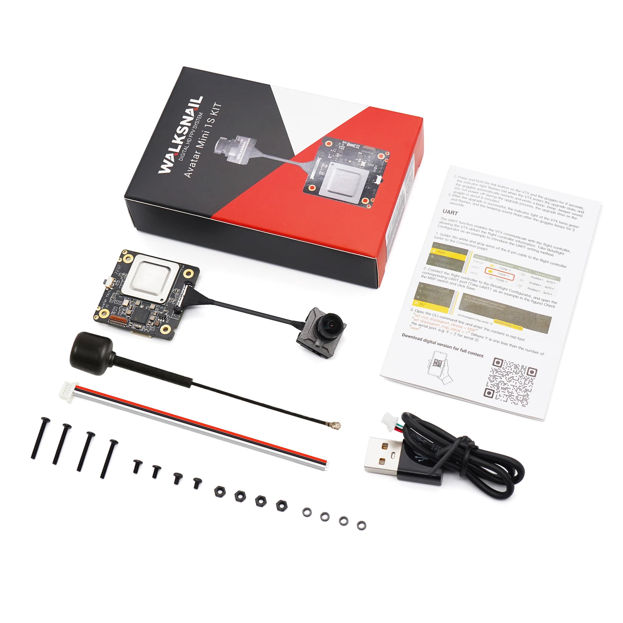 Caddx Walksnail Avatar HD Mini 1s Kit 1080P 60fps nanoCamera V3 VTX 8G Avatar Mini 1s Lite Kit Low Latency for FPV Racing Drone 6