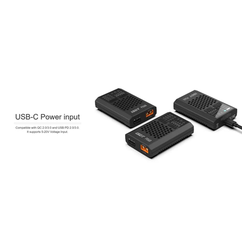 ISDT 608PD DC 240W/10A USB C 140W/5A Smart Digital Charger PD60 60W 6A UC2 1S/2S LiPo Smart Battery Balance Digital Charger 3