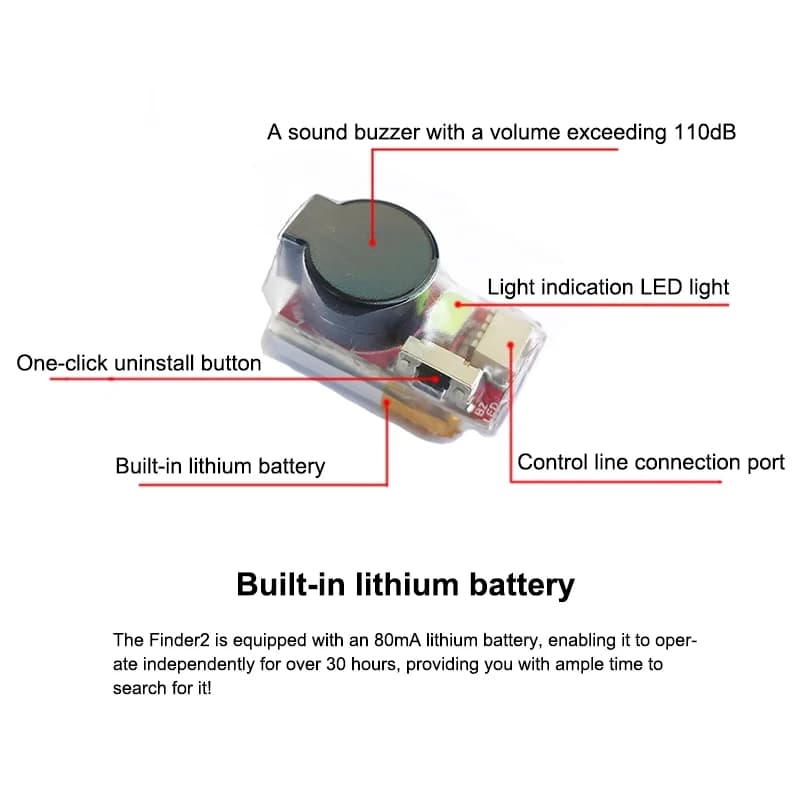 Vifly Finder2 Drone with High Volume Buzzer And Built-in Light Sensor FPV Support for Fixed Wing Aircraft 3