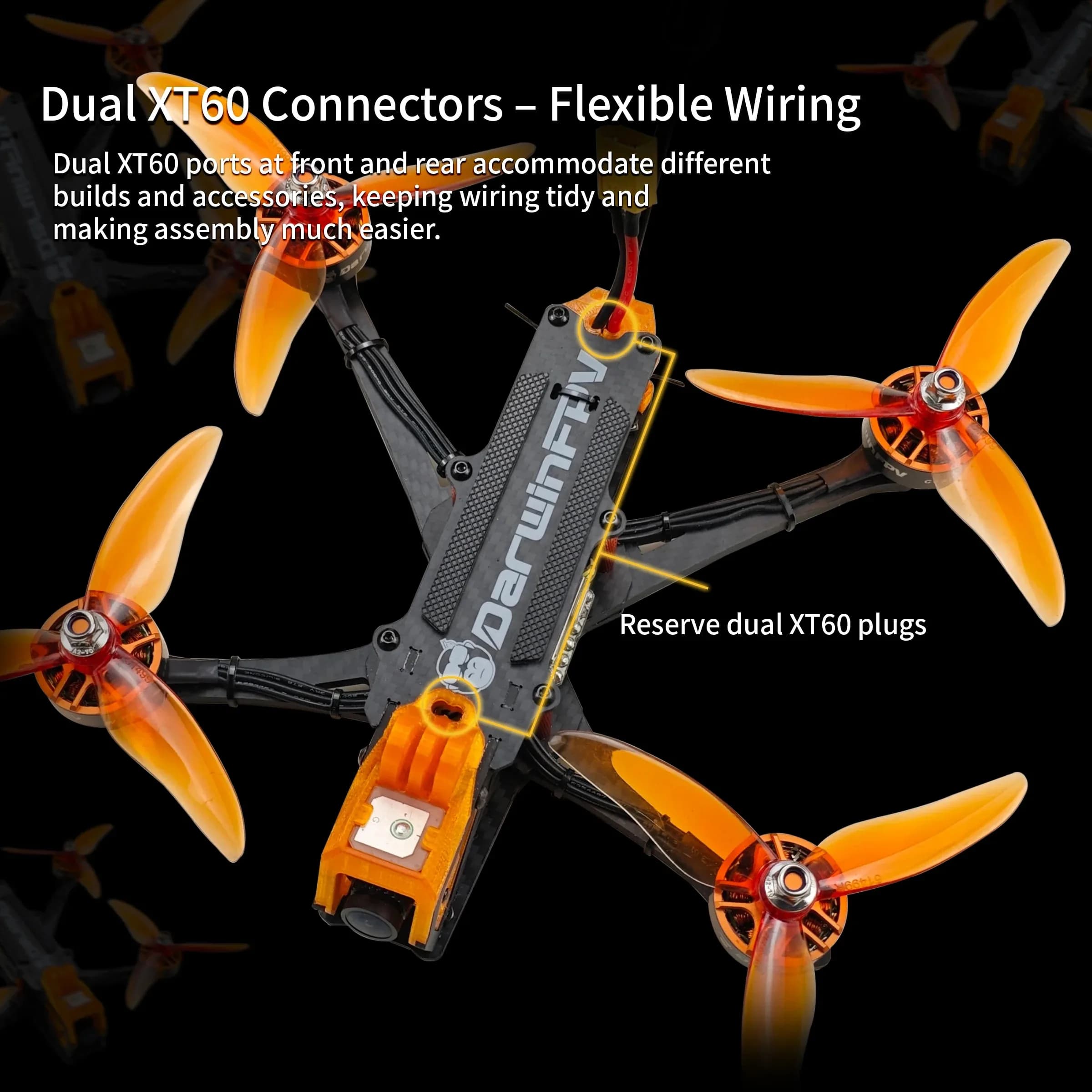 DarwinFPV NEW ApeStyle D5/X5 FPV Drone For 6S 1500mAh 120C XT60C/4000mAh 120C 10C 60C Battery DarwinFPV2507-1800KV Motor FPV 2