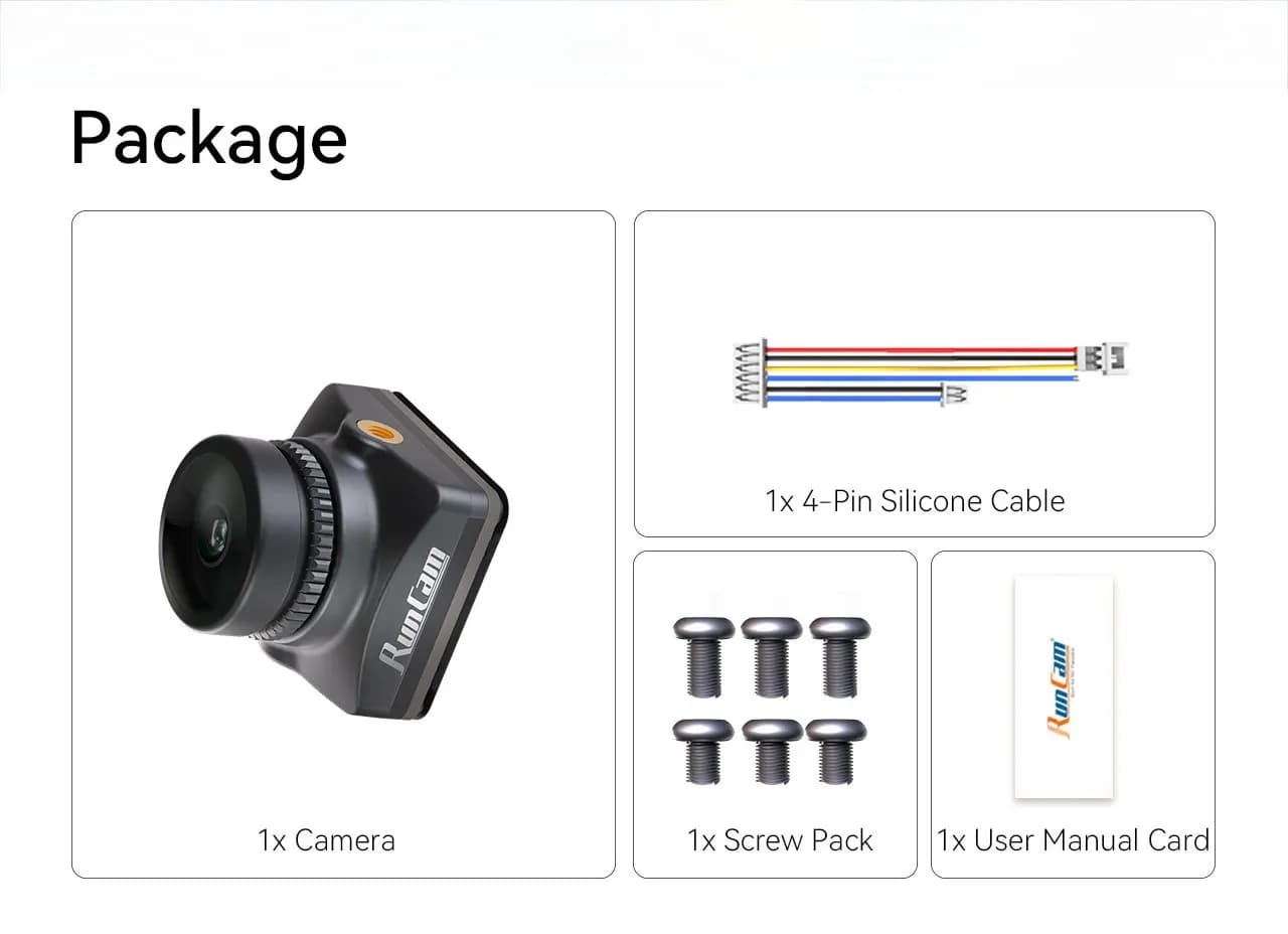 RunCam Phoenix 2 SP V5 Camera Screen ratio 4:3/16:9 7.5g 19x19x19mm PAL/NTSC 5V-36V Night View Camera for RC FPV 6
