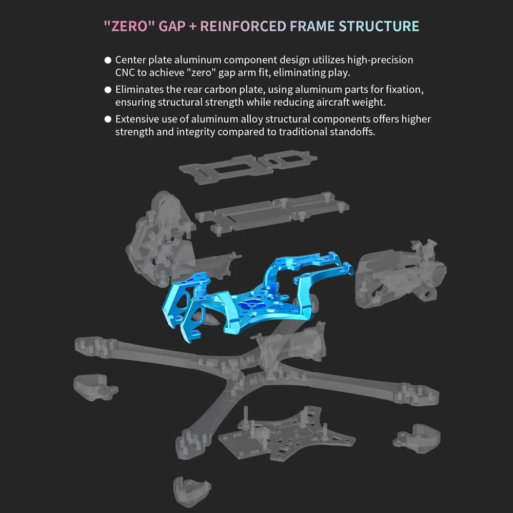 Axisflying BANDO 5 FPV Frame True X Freestyle 230mm Wheelbase 7mm Thick Arms Durable Lightweight Racing Drone Frame Parts 5