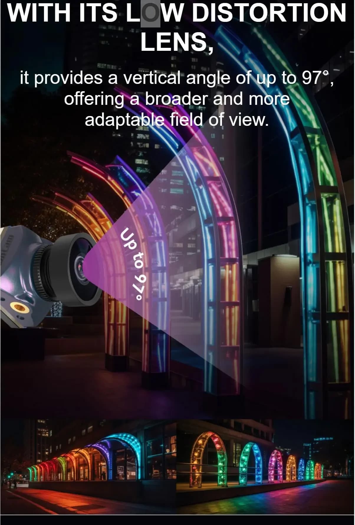 RunCam Racer Nano 4 1200TVL Super WDR CMOS Sensor Camera Waterproof LED Lighting Tracking Mode NTSC/PAL Switchable 6
