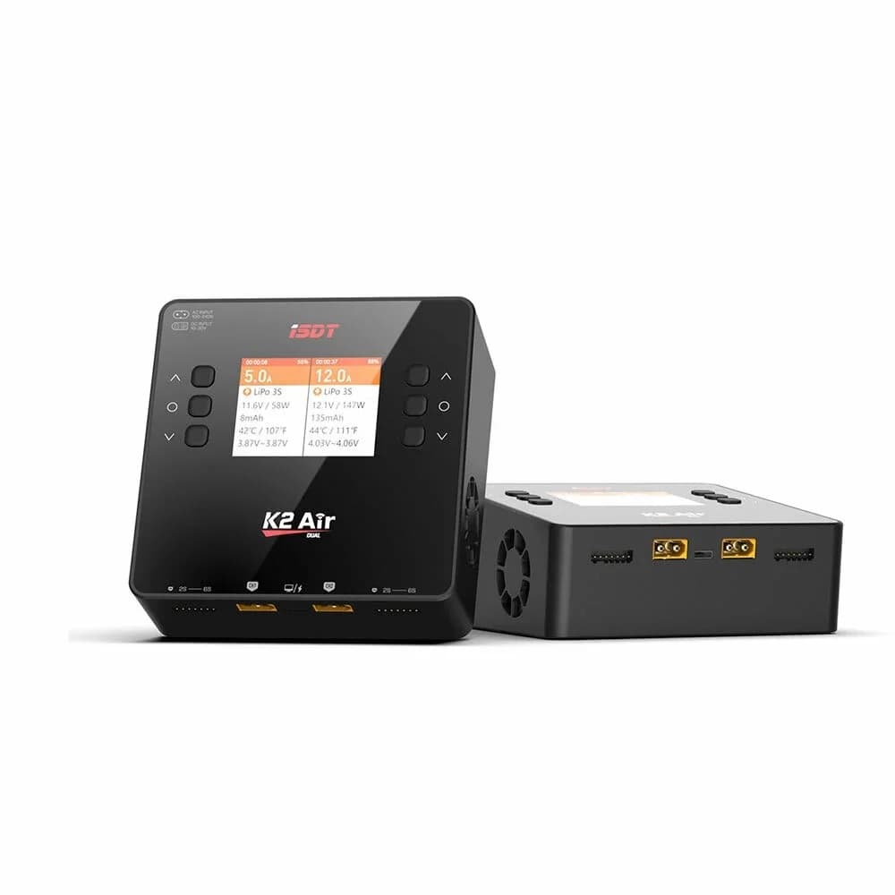 2026 hot sale ISDT K2 Air AC 200W DC 500Wx2 20A Dual Channel Balance Lipo Charger Discharger for Lipo NiMh Pb Battery 3