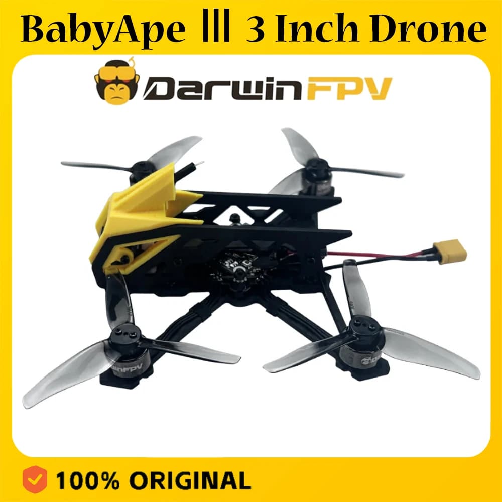 DarwinFPV BabyApe Ⅲ 3 Inch Freestyle Drone ELRS 2.4G for O4/ with Analog VTX