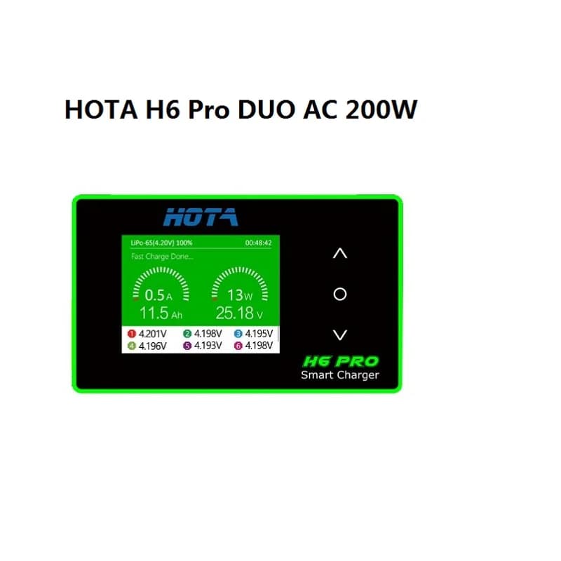 HOTA H6 Pro DUO AC 200W DC 700W 26A Battery Balance Charger for 1-6S Lithium Battery RC Car Climbing Car RC Model 2