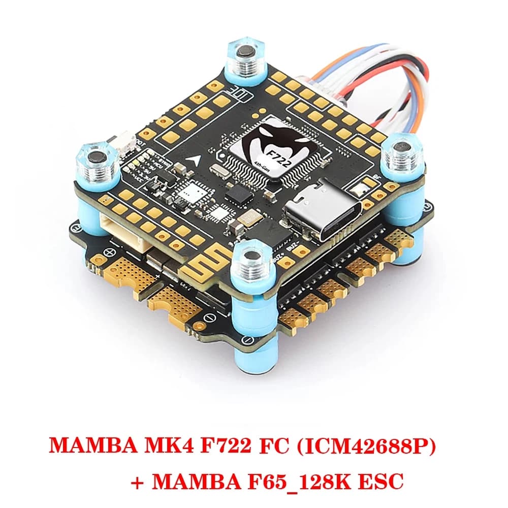 DIATONE MAMBA MK4 F722 Flight Controller ICM42688P W/ AM32  F55 / F65_128K 4in1 ESC Dshot 300/600/1200 for RC FPV Racing Drone 6