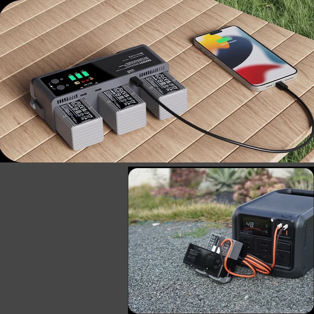 ISDT MA331 200W (Dual 100W) Smart Battery Fast Charging Butler USB Type-C Plug OTA Upgrades for DJI Air3 Aerial FPV Drone 3