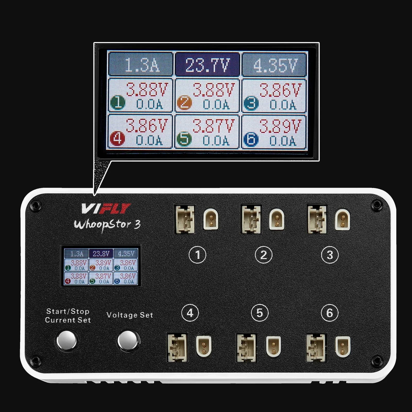 VIFLY WhoopStor 3 V3 6 Ports 1S LIPO Battery Charger Discharger Storage Function 3