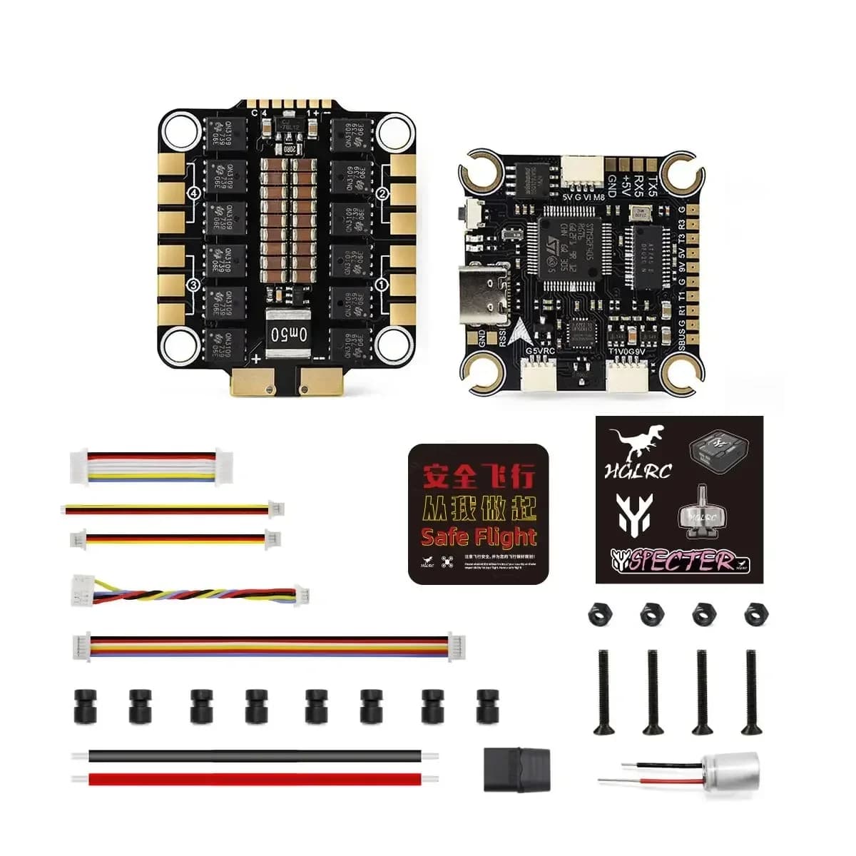 HGLRC SPECTER F460 STACK MPU6000 F405 Flight Controller BLHELI_S 60A 4in1 ESC 30X30mm 2-6S 5