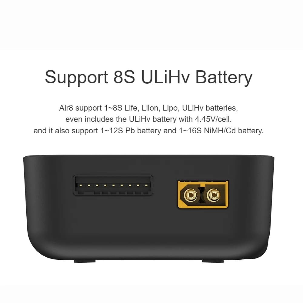 New ISDT Air8 Lipo power Balance Battery Charger Discharger 20A 500W DC 1-8S Li-Po Li-Hv Li-Ion Li-Fe NiMH Ni-Cd Pb 6