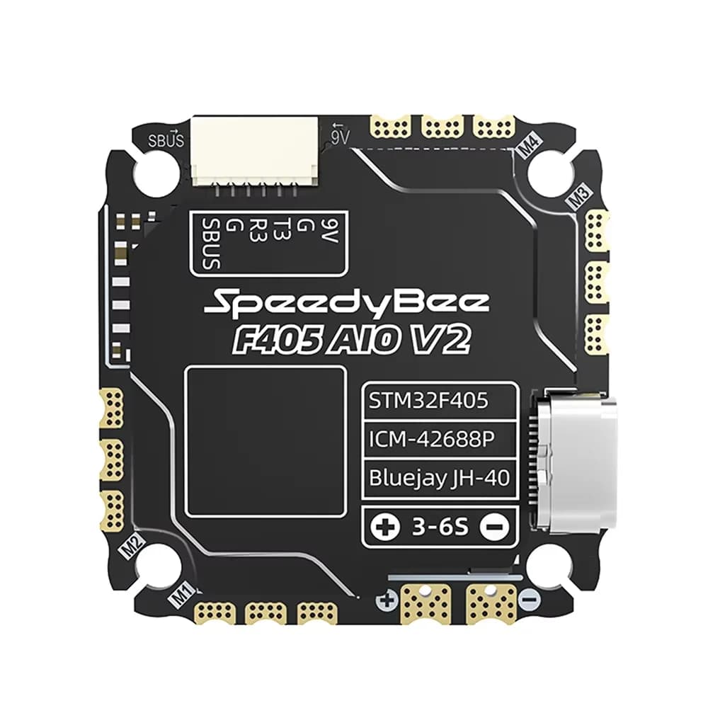 SpeedyBee F405 AIO 40A V2 H2 CNC/F405 V2 35A Flight Controller 25.5x25.5 3-6S Upgraded Flight Controller and ESC Integrated Mode 4