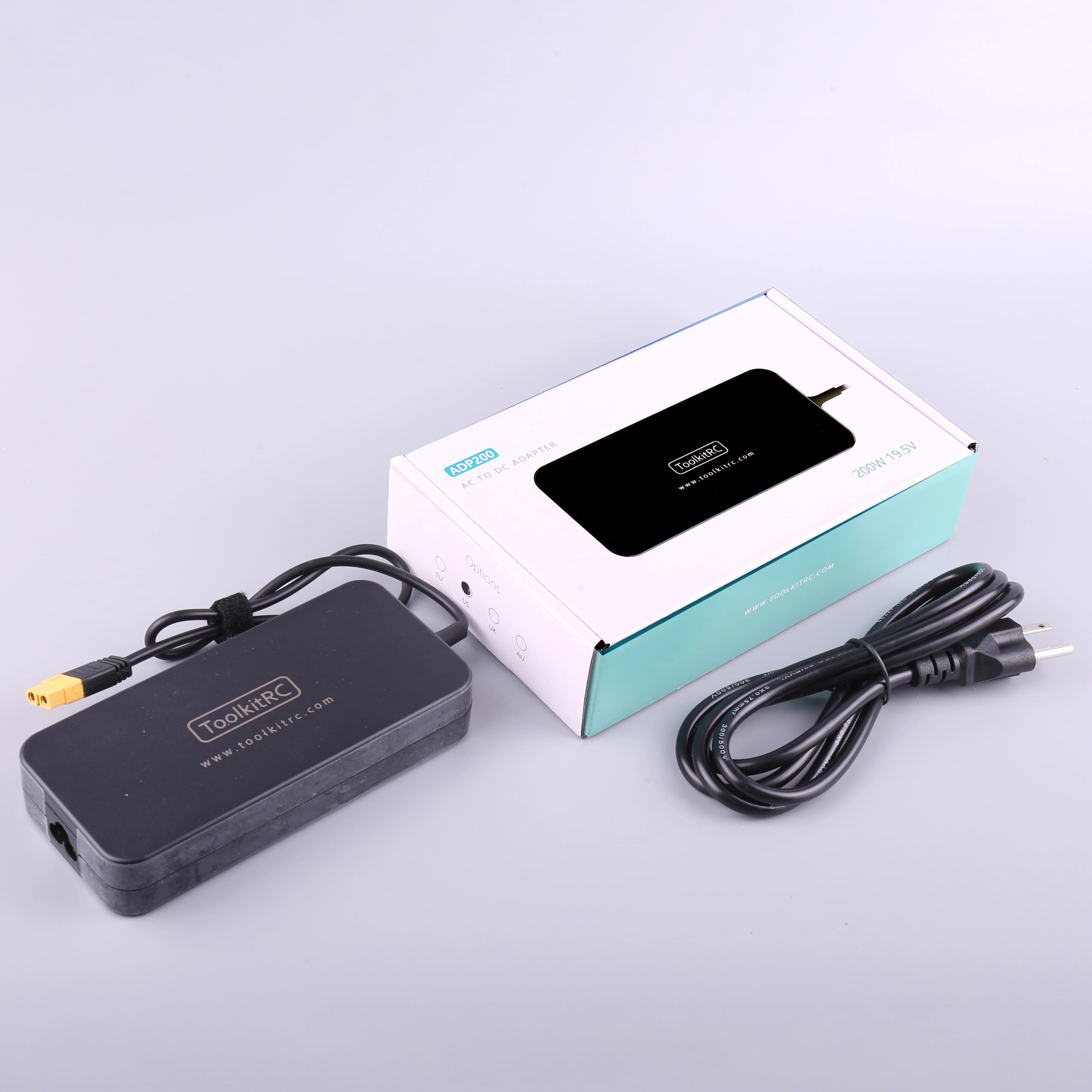 ToolkitRC ADP200 200W Power Supply Charger Adapter 19.5V 10.3A XT60 Interface Compatible with ISDT Q6 T6 T8 M6 M9 2