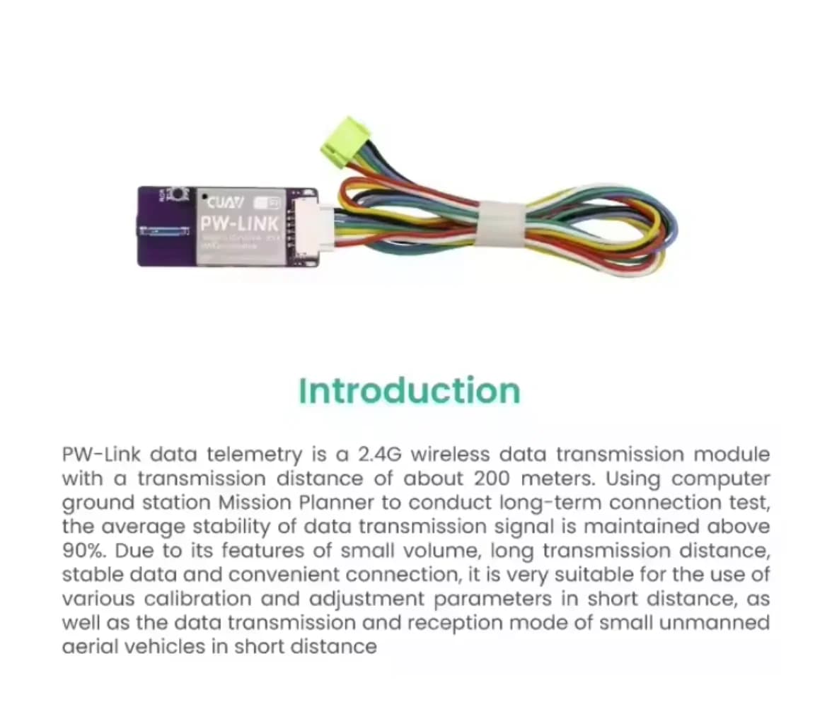 CUAV PW-LINK Wifi Telemetry Module With Internal Antenna High-Speed Data Transmission for PIX FPV PIXHACK PIXHAWK Controller 6