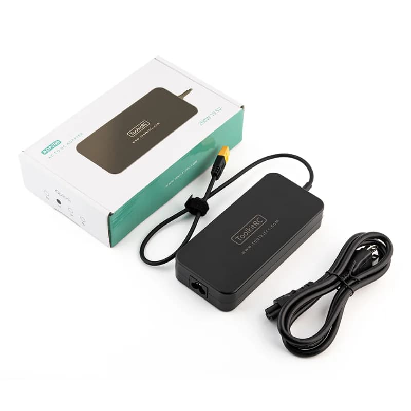 ToolkitRC ADP200 Power Supply Unit Adapter XT60 Output Rc FPV Car Lipo LiHV NiMh Battery Balance Charger For M6D M8P M8D 6