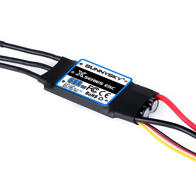 SUNNYSKY X Series ESC 60A 2-6S Brushless Speed controler With Ubec For RC Airplane 3D KT Aircraft Fixed Wing Culvert 5