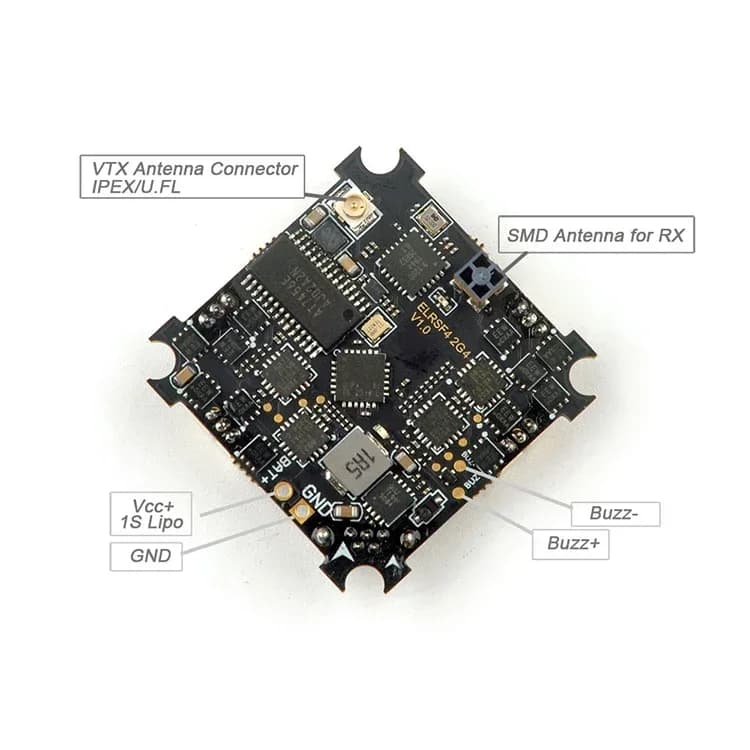 Happymodel New ELRS F4 2G4 AIO 5in1 Flight Controller built-in SPI 2.4GHz ELRS Receiver for Toothpick Freestyle FPV Racing Drone 5