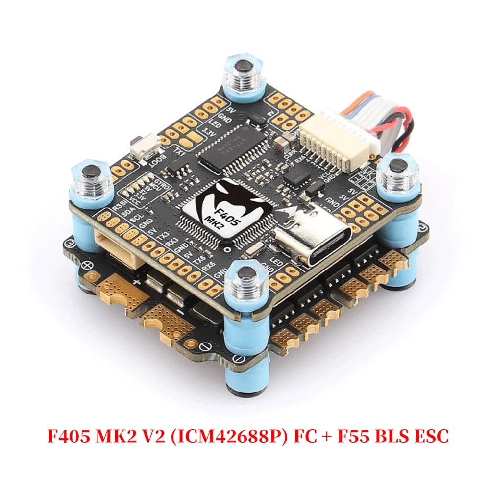 DIATONE MAMBA F405 MK2 V2 (ICM42688P) Flight Controller W/ F55 BLS F65 BLS 4in1 ESC Dshot 300/600 3-6S for RC FPV Racing Drone 2