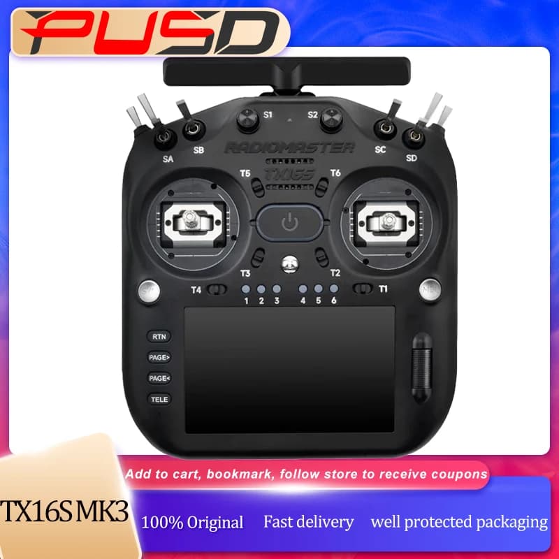 Radiomaster TX16S MK3 2.4GHz 900MHz V6 Hall Gimbal 5 inch IPS Touchscreen Gemini Dual Band ExpressLRS Radio Controller
