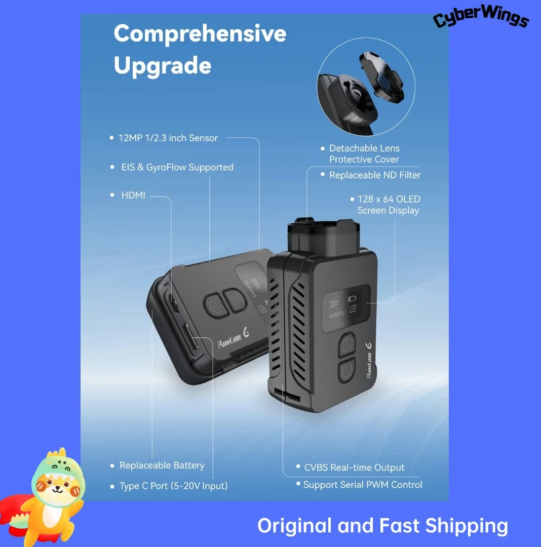 Original RunCam 6 4K Digital Camera for FPV Airsoft Games Recording 2