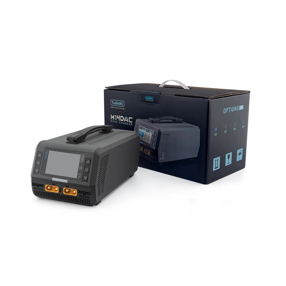 ToolkitRC M14DAC 2500W 50A Dual-Channel Charger, 6-14S Smart Real-Time Power Allocation for LiPo RC Batteries 6