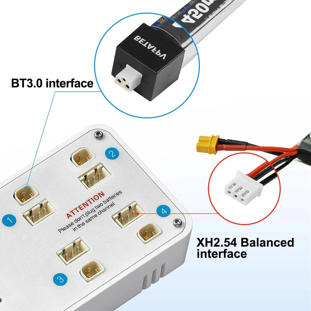 VIFLY toothstor Drone Traversal Loop 2S battery charger Toothstor supports BT3.0 and XH2.54 Multiple Power Input 2