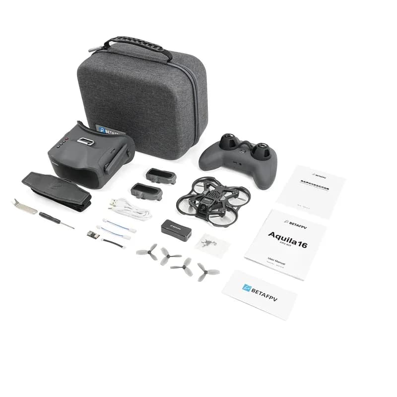 BETAFPV Aquila16 FPV Kit  LiteRadio 2 SE Radio Transmitter VR03 FPV Goggles 2 Battery 1100mAh 4