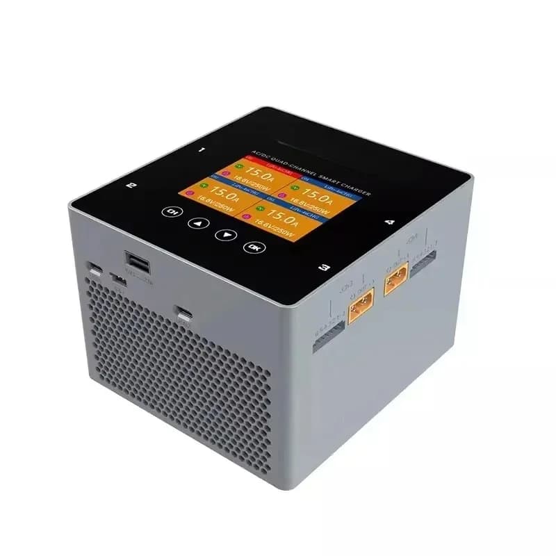 HOTA F6+ AC/DC AC500W DC250Wx4 15Ax4 Smart Balance Charger for Lipo LiIon NiMH Battery 2