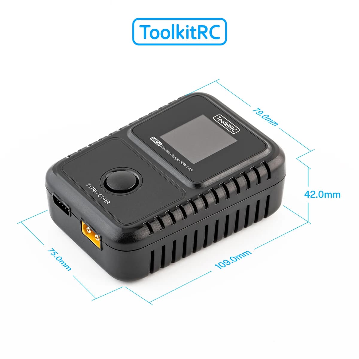 ToolkitRC M450 Smart Lipo Battery Charger Discharger AC 50W 2-4S Suitable For Remote Control Car Aircraft Toy Parts FPV Model 4