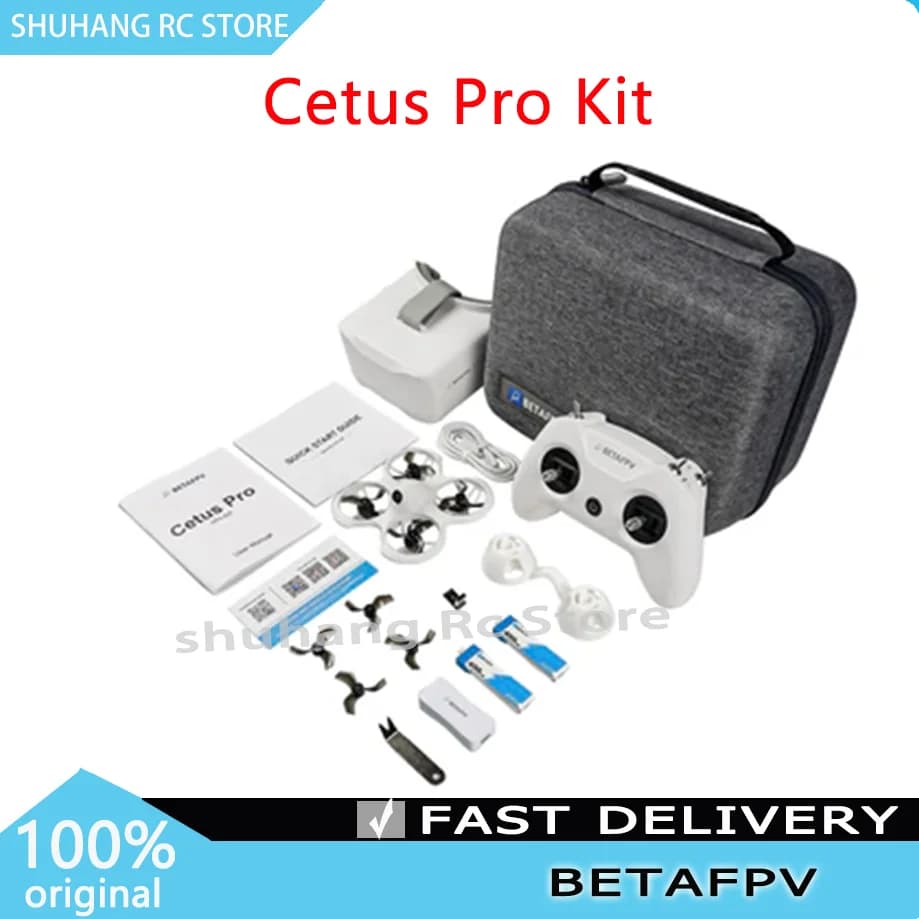 Original BETAFPV Cetus Pro Kit Frsky D8 VR02 Goggles Lite Radio 2 SE Transmitter 25mW VTX  C02 FPV Micro Camera Racing Drone