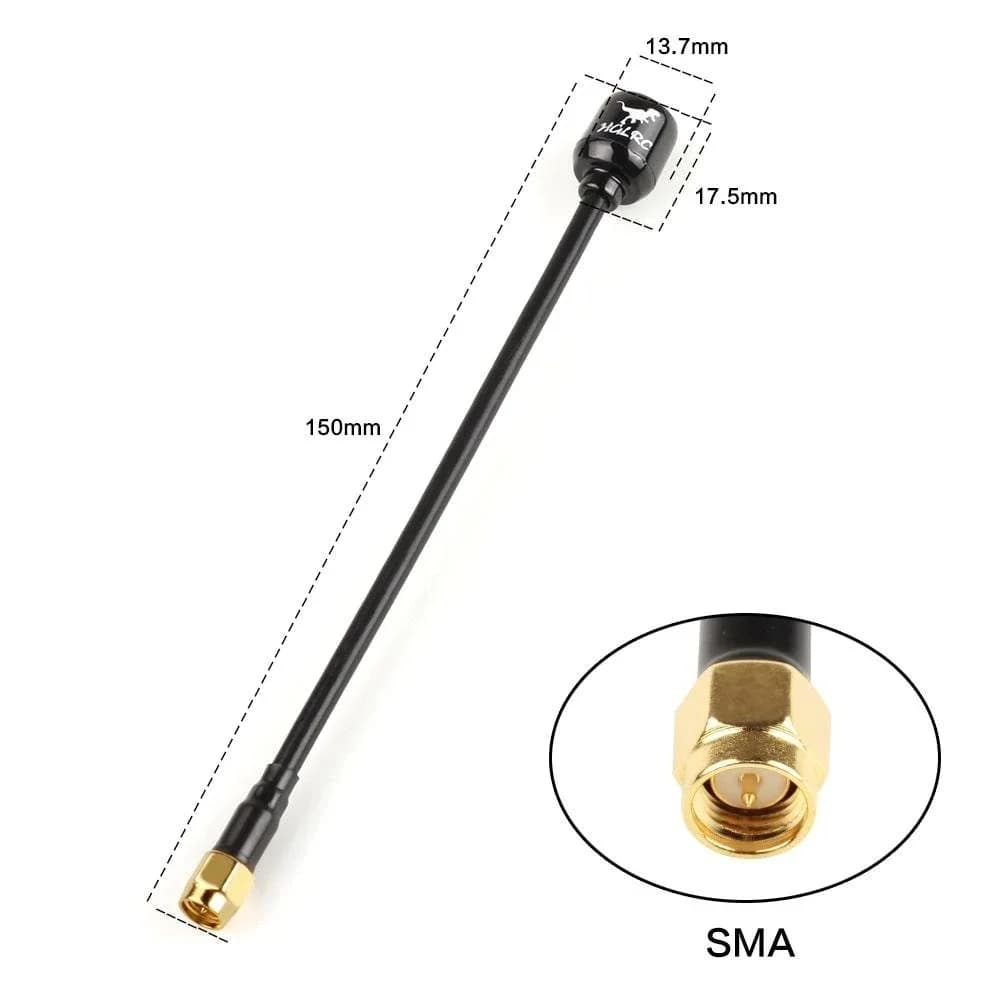 HGLRC New Mini Long Range Hammer Antenna Mini RHCP LHCP Spin SMA UFL MMCX Angle 5.8G 2.5dBi 135mm For RC FPV Racing Drone 4