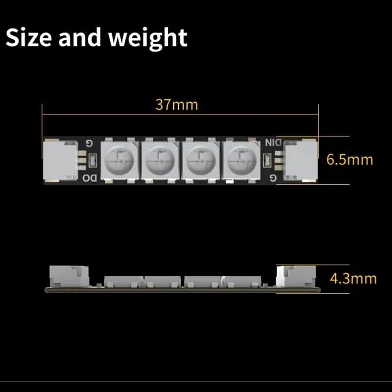 4PCS SpeedyBee Programable 2812 Arm LED Light Armlight 5V RGB For RC FPV Racing Freestyle Whoop Drone Quadcopter Runcam 5