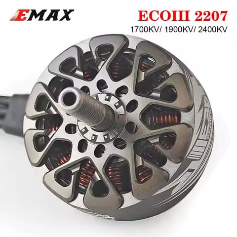 EMAX ECOIII 2207 1700KV/ 1900KV/ 2400KV 3-6S Brushless Motor Compatible 5-5.5inch Propellers for 5inch RC FPV Racing Drone